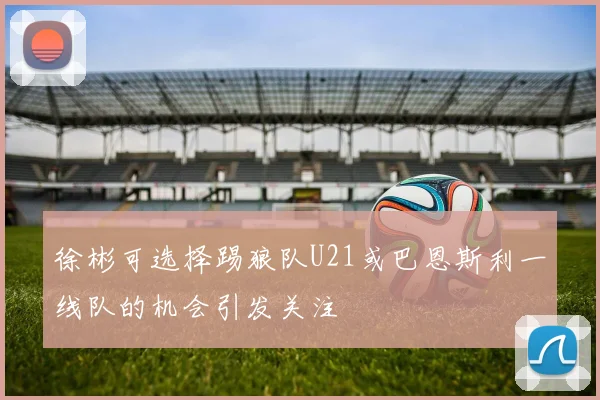 徐彬可选择踢狼队U21或巴恩斯利一线队的机会引发关注